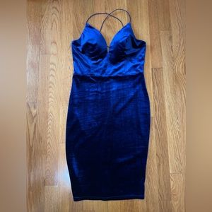 Blue Velvet Dress